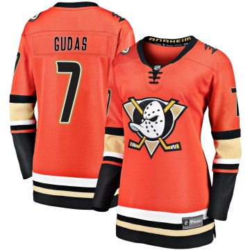 Fanatics Branded Anaheim Ducks Women's Radko Gudas Premier Orange Breakaway 2019/20 Alternate NHL Jersey