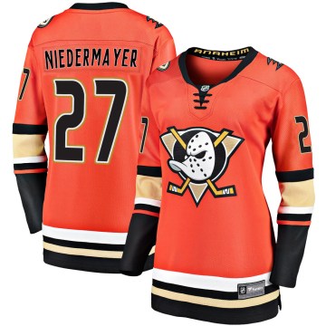 Fanatics Branded Anaheim Ducks Women's Scott Niedermayer Premier Orange Breakaway 2019/20 Alternate NHL Jersey