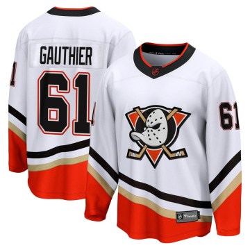 Fanatics Branded Anaheim Ducks Youth Cutter Gauthier Breakaway White Special Edition 2.0 NHL Jersey