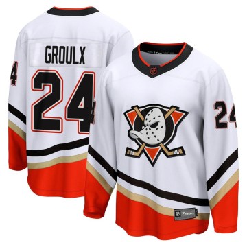 Fanatics Branded Anaheim Ducks Youth Bo Groulx Breakaway White Special Edition 2.0 NHL Jersey