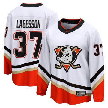 Fanatics Branded Anaheim Ducks Youth William Lagesson Breakaway White Special Edition 2.0 NHL Jersey