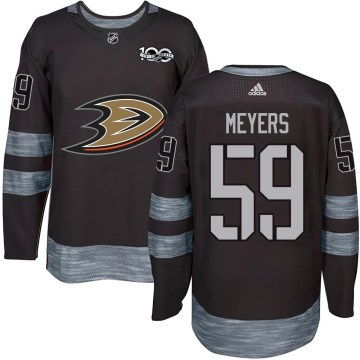 Anaheim Ducks Men's Ben Meyers Authentic Black 1917-2017 100th Anniversary NHL Jersey