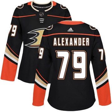 Adidas Anaheim Ducks Women's Gage Alexander Authentic Black Home NHL Jersey