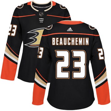 Adidas Anaheim Ducks Women's Francois Beauchemin Authentic Black Home NHL Jersey