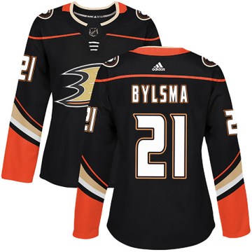 Adidas Anaheim Ducks Women's Dan Bylsma Authentic Black Home NHL Jersey