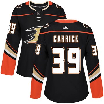 Adidas Anaheim Ducks Women's Sam Carrick Authentic Black Home NHL Jersey