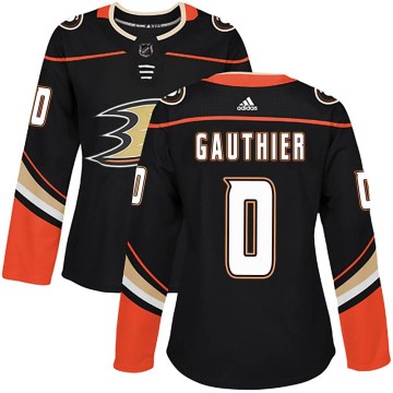 Adidas Anaheim Ducks Women's Cutter Gauthier Authentic Black Home NHL Jersey