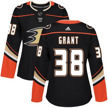 Adidas Anaheim Ducks Women's Derek Grant Authentic Black Home NHL Jersey