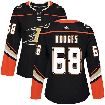 Adidas Anaheim Ducks Women's Tom Hodges Authentic Black Home NHL Jersey