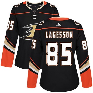 Adidas Anaheim Ducks Women's William Lagesson Authentic Black Home NHL Jersey