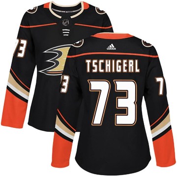 Adidas Anaheim Ducks Women's Sean Tschigerl Authentic Black Home NHL Jersey