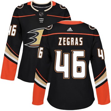 Adidas Anaheim Ducks Women's Trevor Zegras Authentic Black Home NHL Jersey