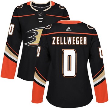 Adidas Anaheim Ducks Women's Olen Zellweger Authentic Black Home NHL Jersey