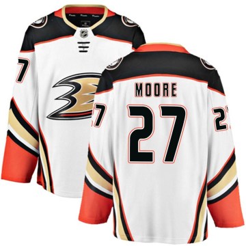 Fanatics Branded Anaheim Ducks Men's John Moore Breakaway White Away NHL Jersey