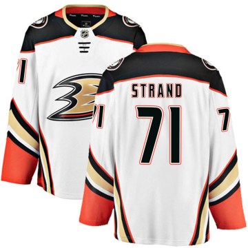 Fanatics Branded Anaheim Ducks Men's Austin Strand Breakaway White Away NHL Jersey