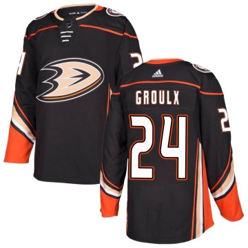 Adidas Anaheim Ducks Youth Bo Groulx Authentic Black Home NHL Jersey