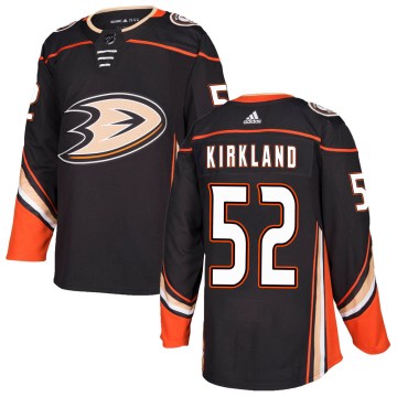 Adidas Anaheim Ducks Youth Justin Kirkland Authentic Black Home NHL Jersey