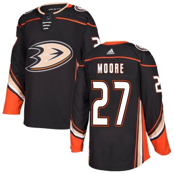 Adidas Anaheim Ducks Youth John Moore Authentic Black Home NHL Jersey