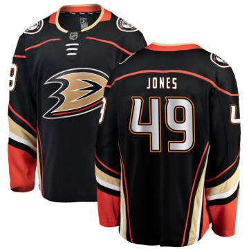 Fanatics Branded Anaheim Ducks Men's Max Jones Breakaway Black Home NHL Jersey