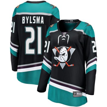 Fanatics Branded Anaheim Ducks Women's Dan Bylsma Breakaway Black Alternate NHL Jersey