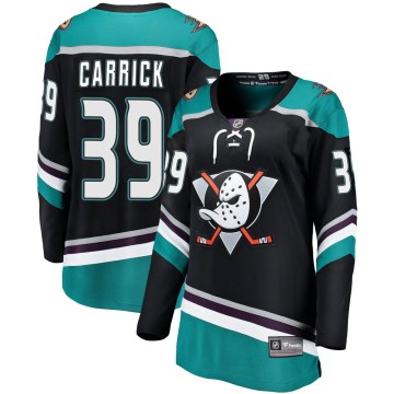 Fanatics Branded Anaheim Ducks Women's Sam Carrick Breakaway Black Alternate NHL Jersey