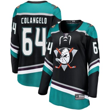Fanatics Branded Anaheim Ducks Women's Sam Colangelo Breakaway Black Alternate NHL Jersey