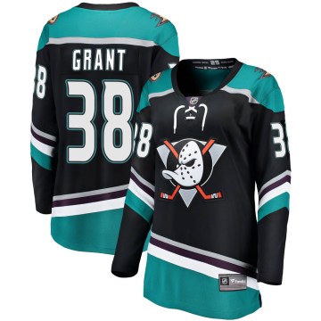 Fanatics Branded Anaheim Ducks Women's Derek Grant Breakaway Black Alternate NHL Jersey