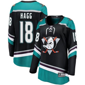 Fanatics Branded Anaheim Ducks Women's Robert Hagg Breakaway Black Alternate NHL Jersey