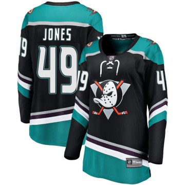 Fanatics Branded Anaheim Ducks Women's Max Jones Breakaway Black Alternate NHL Jersey