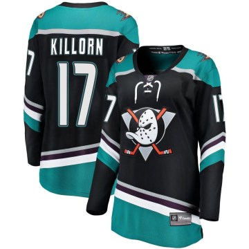 Fanatics Branded Anaheim Ducks Women's Alex Killorn Breakaway Black Alternate NHL Jersey