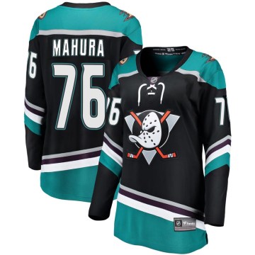 Fanatics Branded Anaheim Ducks Women's Josh Mahura Breakaway Black Alternate NHL Jersey
