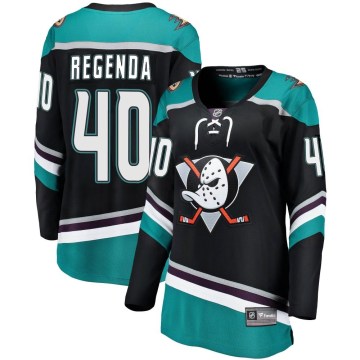 Fanatics Branded Anaheim Ducks Women's Pavol Regenda Breakaway Black Alternate NHL Jersey