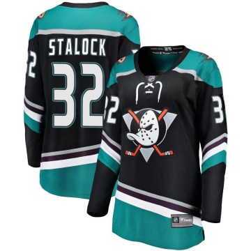 Fanatics Branded Anaheim Ducks Women's Alex Stalock Breakaway Black Alternate NHL Jersey