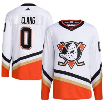 Adidas Anaheim Ducks Youth Calle Clang Authentic White Reverse Retro 2.0 NHL Jersey