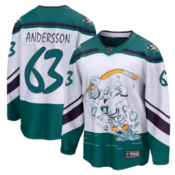 Fanatics Branded Anaheim Ducks Youth Axel Andersson Breakaway White 2020/21 Special Edition NHL Jersey