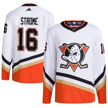 Adidas Anaheim Ducks Men's Ryan Strome Authentic White Reverse Retro 2.0 NHL Jersey