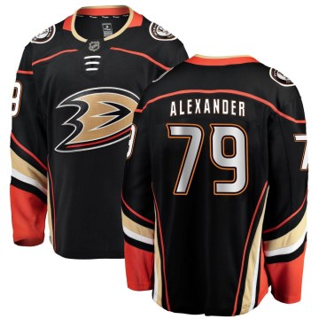 Fanatics Branded Anaheim Ducks Youth Gage Alexander Breakaway Black Home NHL Jersey