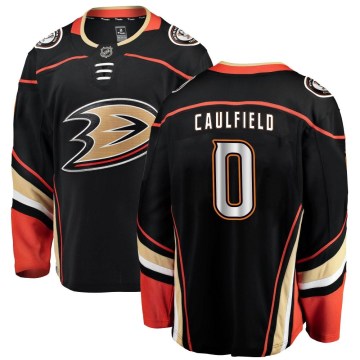 Fanatics Branded Anaheim Ducks Youth Judd Caulfield Breakaway Black Home NHL Jersey