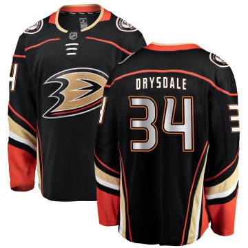 Fanatics Branded Anaheim Ducks Youth Jamie Drysdale Breakaway Black Home NHL Jersey