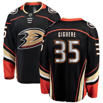 Fanatics Branded Anaheim Ducks Youth Jean-Sebastien Giguere Authentic Black Home NHL Jersey
