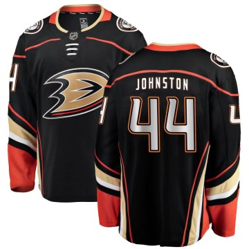 Fanatics Branded Anaheim Ducks Youth Ross Johnston Breakaway Black Home NHL Jersey