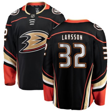 Fanatics Branded Anaheim Ducks Youth Jacob Larsson Breakaway Black Home NHL Jersey