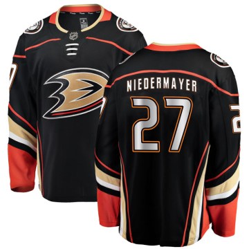 Fanatics Branded Anaheim Ducks Youth Scott Niedermayer Authentic Black Home NHL Jersey