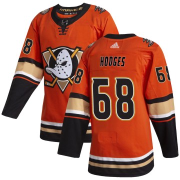 Adidas Anaheim Ducks Youth Tom Hodges Authentic Orange Alternate NHL Jersey