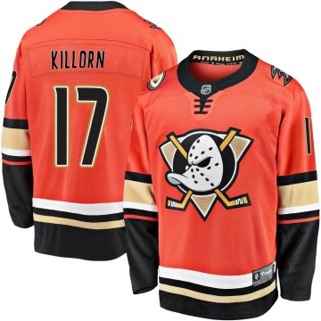 Fanatics Branded Anaheim Ducks Youth Alex Killorn Premier Orange Breakaway 2019/20 Alternate NHL Jersey