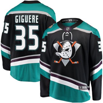 Fanatics Branded Anaheim Ducks Youth Jean-Sebastien Giguere Breakaway Black Alternate NHL Jersey