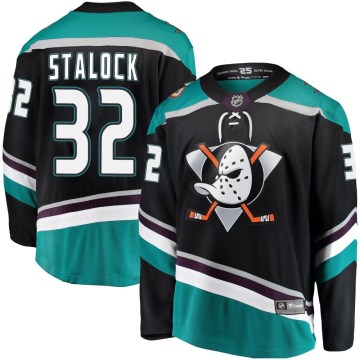 Fanatics Branded Anaheim Ducks Youth Alex Stalock Breakaway Black Alternate NHL Jersey