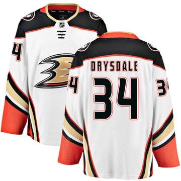 Fanatics Branded Anaheim Ducks Youth Jamie Drysdale Breakaway White Away NHL Jersey
