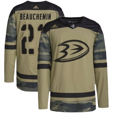 Adidas Anaheim Ducks Men's Francois Beauchemin Authentic Camo Military Appreciation Practice NHL Jersey