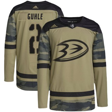 Adidas Anaheim Ducks Men's Brendan Guhle Authentic Camo Military Appreciation Practice NHL Jersey